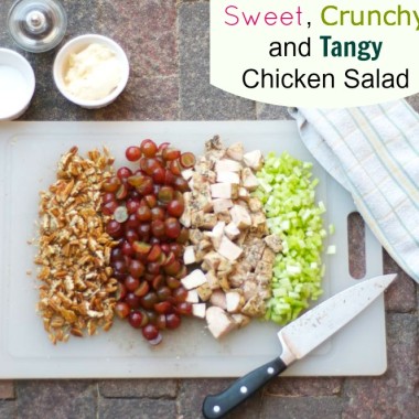 Sweet, Tangy and Crunchy Chicken Salad Recipe from BunchesOLunches.com
