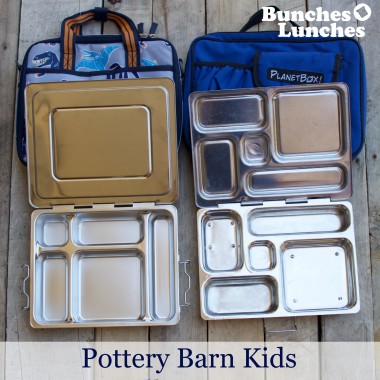Pottery Barn Kids All in One Lunchbox v Planetbox Rover Lunchbox Review at bunchesolunches.com